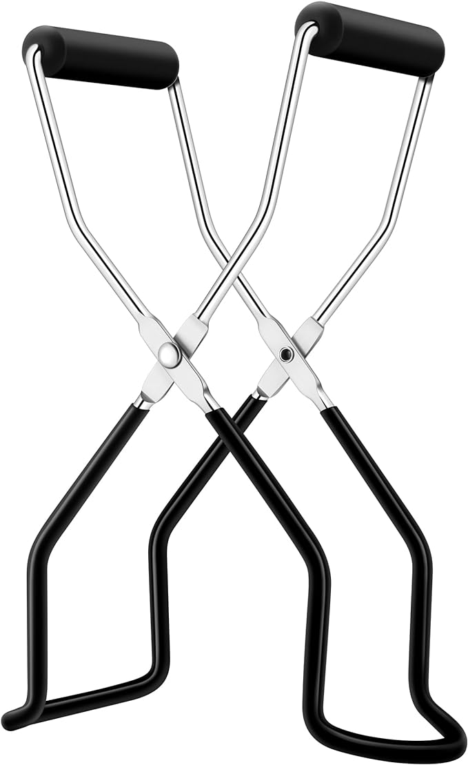 Rainspire Canning Jar Lifter, Canning Tongs Jar Lifter, Canning Tools, Canning Supplies for Home Kitchen, Stainless Steel, Black