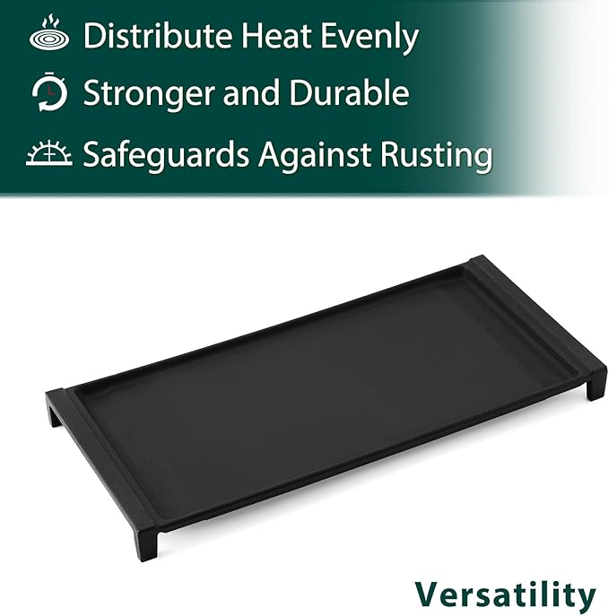 WB31X24738 WB31X49806 Griddle Replacement Parts for GE Gas Stove Top Cast Iron Appliance Griddles 19.5’’ x 9’’ Range Cooktop Griddles Pan JGBS66REKSS JGBS66REK3SS 30In Center Griddle Plate 1 Pcs
