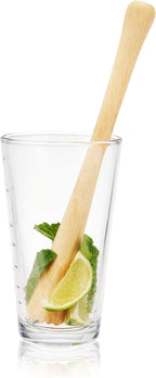 True 7-Piece Barware Set for Mixed Drinks and Cold Brew Cocktails, Includes Boston Cocktail Shaker Tin, Mixing Glass, Jigger, Muddler, Strainer, Bar Spoon, Pour Spout for Home Bar, Bartender Gifts