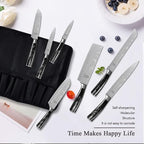 FULLHI Knife Set, 14pcs Japanese Knives Set, Multiple Colour Premium German Stainless Steel Chef Knife Set