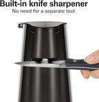 Hamilton Beach Extra-Tall Electric Automatic Can Opener with Easy-Clean Detachable Cutting Lever, Cord Storage, Knife Sharpener, Brushed Stainless Steel (76700)