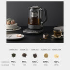 Joydeem Hot Tea Maker, Glass Electric Kettle with Auto Lift Tea Infuser and Temperature Control, 1.7L, JD-ZC6088G