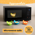 Eggssentials - Poached Egg Cups - Pack of 4 - BPA Free Silicone Egg Poacher Cups - Nonstick Poached Egg Cooker for Microwave, Stovetop, Baking – Easy to Clean Poaching Pods for Perfect Eggs