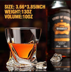 KITNATS Old Fashioned Whiskey Glasses 10 OZ Rocks Glasses Set of 6, Gift Box - Barware For Bourbon, Scotch, Rum glasses, for Men Women