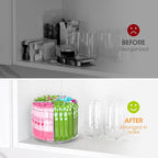 AIEVE Drink Packet Organizer, Lazy Susan 360° Turntable Organizer for Drink Mix Hydration Packets, Water Flavor Acrylic Container Tea Bag Holder for Kitchen Storage Organization