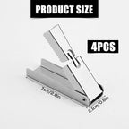 4pcs Crayfish Peeler Tool, Stainless Steel Crawfish Sheller Device Quick Shrimp Tails Remover Tool Practical Gadget Accessories for Kitchen Restaurant Outdoor Events (Silver)
