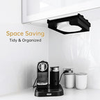 Paper Plate Dispenser, 9-inch Bamboo Paper Plate Dispenser Under Cabinet, Kitchen Counter Vertical Holder Organizer Countertop Caddy Black