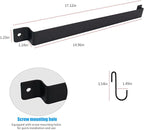 Wrought Iron Kitchen Holder: 10-Hook Wall-Mounted Utensil Rack with Black Finish - Ideal for Pots, Pans, Coffee Mugs