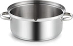 Cook N Home Basics Canning Juice Steamer Extractor With water/cooking pan, juice pan, strainer/loading pan, lid, and hose with clamp , 11-Quart, Mirror Satin, Stainless Steel