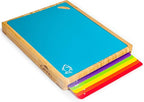 Ginsu Bamboo Wood Cutting Board Set with 6 Color-Coded Mats and Food Icons for Easy Meal Prep and Cleanup