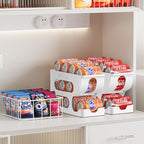 Sotfamily Soda Can Organizer for Pantry/Fridge, Automatic Rolling Pop Can Dispenser/Storage/Holder/Container for Refrigerator or 12" Deep Shelf, Space-Saving Drink Organizer for 24 Standard Cans
