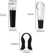 KORCCI Multifunctional Wine Bottle Opener Gift Set - Heavy-Duty Zinc Alloy Wing Corkscrew, Foil Cutter, Vacuum Stopper & Aerator Pourer for Kitchen, Bar, Restaurant, Bartenders