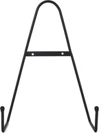 Milltown Merchants™ Metal Display Stand - Free Standing or Wall Mounted Decorative Plate Holder - Versatile Plate Hanger Stand - Black Metal Plate Stand - (1 Pack, X-Large)