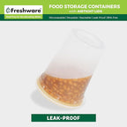 Freshware 48 Pack of 16 and 32 oz, 24 sets each size Food Storage Containers with Lids, Plastic Deli Containers, Meal Prep Containers, Microwave and Freezer Safe, Stackable, Leakproof, BPA Free, Clear
