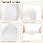4 Piece Oval Au Gratin Baking Dishes Set, 8 X 4 In Ceramic Banana Split Boats, Oven & Microwave Compatible Mini Casseroles With Handles