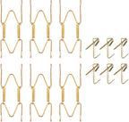 Bilillo 6 Pieces Invisible Heavy Duty Plate Holder, Stainless Steel Plate Hangers for The Wall, Plate Hangers for Display with Wall Hooks, Suitable for 4-5 inch Decorative Plates and Arts (Gold)