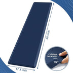 KitchenClouds Kitchen Mat Cushioned Anti Fatigue Kitchen Rug 17.3"x60" Water Resistant Non Slip Kitchen Rugs and Mats Standing Desk Mat Comfort Floor Mats for Kitchen House Sink Office (Blue)