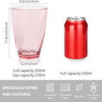 Topsky 12-ounce Plastic Water Tumblers | Set of 4 Colorful Unbreakable Drinking Glasses Clear Acrylic Reusable Juice Wine Cups for Home Picnic Party, Dishwasher Safe,Stackable