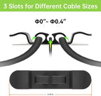 12PCS Cord Organizer for Appliances, Upgraded Kitchen Appliance Cord Wrap, Cord Holder Stick on Pressure Cooker, Coffee Maker, Air Fryer and Blender(6 Black + 6 White)