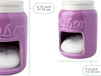 Comfify Ceramic Sponge Holder – Purple Farmhouse Sink Caddy – Mason Jar Kitchen Accessory – Includes Free Sponge