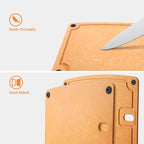 Large Cutting Boards for Kitchen Dishwasher - 2PC Cutting Board Set Double-Sided with Non-Slip Feet and Juice Groove Composite Chopping Board for Kitchen Knife Friendly XL(18.8")+L(14.5")