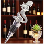 Zinc Alloy Animal Bar Liquor Bottle Pourer Liquor Pour Spout Sdjdhej 2Pcs Mermaid Head Bottle Tipping Nozzle Silicone Stoppers for Christmas and Halloween Decorations (mermaid)