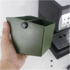 Coffee Knock Box Grounds Container ABS Bucket Anti Slip Powder Beveled Residue Barista Accessories Maker Tools(Green)
