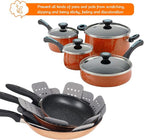 BYKITCHEN Pan and Pot Protectors, Larger & Thicker Pan Protectors with Stars, Set of 6 and 3 Different Sizes, Pot Protectors for Stacking and Protecting Your Cookware