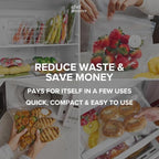 Chef Preserve Reusable Vacuum Sealer Bags for Food – 30 BPA-Free Small (8 x 10 in) Food Storage Bags, Freezer, Microwave – Odor-Resistant, Leak-Proof – Compatible with Chef Preserve Vacuum Sealers