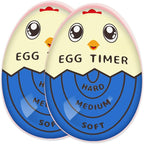 Lasubst Egg Timer for Boiling Eggs that Changes Color When Done, Blue, Pack of 2