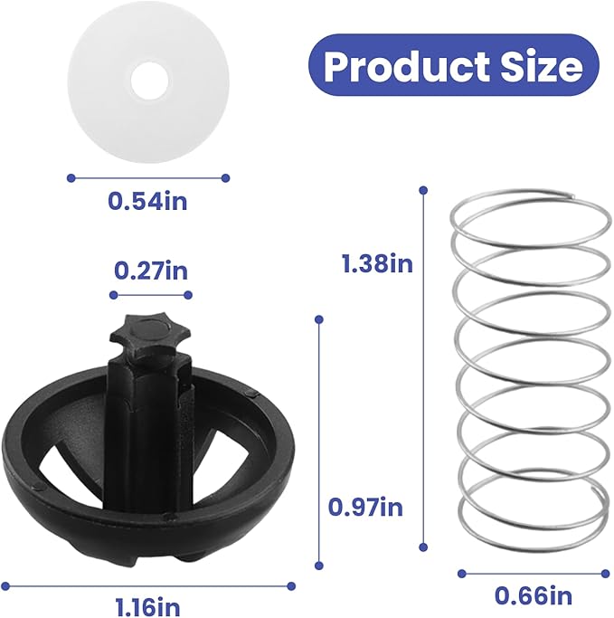 Coffee Maker Brewing Basket Spring Loaded Stopper Replacement Kit, 990117900 990237500 Replacement Parts Fits for Mr. Coffee, Black and Decker, Hamilton Coffee Maker(2 Pack)