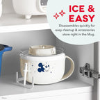 Disney Dash My Mug Ice Cream Maker Bundle - Mini Electric Ice Cream Maker - Creates Gelato, Sorbet & Frozen Yogurt - Easy to Clean & Use - 2 Mugs, Mickey & Minnie Design