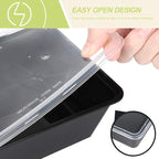 50-Pack Meal Prep Containers, 26 OZ Microwavable Reusable Food Containers with Lids for Food Prepping, Disposable Lunch Boxes, Plastic Food Boxes- Stackable, Freezer Dishwasher Healthy