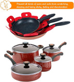 BYKITCHEN Pot Pan Protectors, Larger & Thicker Stacking Pot Protectors, Set of 8 and 4 Different Sizes, Pan Separator Pads for Stacking and Protecting Your Cookware(10/12/14/16inch)