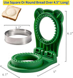 CHICHAUS Uncrustable Sandwich Maker,Sandwiches Pocket Circle Shape 3.7Inch Sandwich Cutter and Sealer,Sandwich Cutter for Kids Breakfast and lunchboxes (Green)