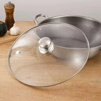 Glass Lid for Frying Pan 10 inch, Wok Skillets with Stainless Steel Rim (10 inch)