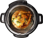 Steamer Rack Trivet with Heat Resistant Silicone Handles Compatible with Instant Pot Accessories 6 Qt 8 Quart, Stainless Steam Rack Pressure Cooker Trivet - Long Handles for Easy Chicken & Pot Removal