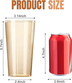 Liacere Plastic Drinking Glasses (Set of 12) 18oz Highball Brown Reusable Plastic Glasses Colors，Kitchen Water Glasses Cup, Bar Tumbler Glassware Set for Beer, Juice, Cocktail, Whiskey, Milk