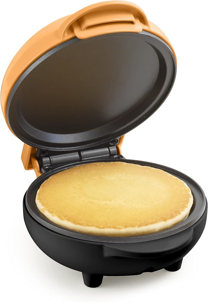 Nostalgia MyMini Personal Electric Griddle, Nonstick Griddle Perfect for Keto & Low-Carb Diets, Eggs, Omelets, Pancakes, Breakfast Sandwiches, Orange