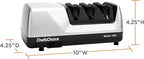 Chef'sChoice Professional Electric Knife Sharpeners AngleSelect for 15- and 20-Degree Straight-Edge and Serrated Knives with Diamond Abrasives & Precision Angle Control, 2-Stage, Metallic