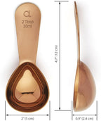 Apace Living Coffee Scoop (Set of 2) - 2 Tablespoon (2 Tbsp / 1/8 Cup / 1 oz) - The Best Stainless Steel Measuring Spoons for Coffee, Tea, and More