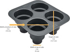 Chicago Metallic Mini Multi-Tier Round Cake Pan, Makes 4 Individual 3-Tier Celebration Cakes, Professional Grade Non-Stick Bakeware for Weddings, Showers, Parties
