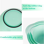 BoxedHome Nesting Plastic Mixing Bowl Set, 4 Piece Mixing Bowl Set with Pour Spouts, Size 1.7, 2.5, 3.5 and 4.5qt, for Prepping, Mixing, Baking, Cooking(2023 New Version, Green)