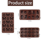 La chat 3 Packs Silicone Molds for Chocolate, Food Grade no-stick Baking, candy and butter Mold with different shape (3 packs chocolate molds)