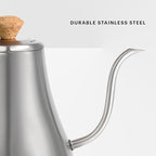 Bodum 27oz Melior Gooseneck Electric Water Kettle, Pour Over Coffee & Tea, Brushed Stainless Steel