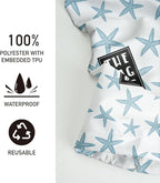 Ocean Starfish Beach Plastic Bag Holder, for Home Kitchen Travelling Camping Beach Decor,Grocery Bag Holder use 1 Pack, Marine life Starfish Pattern