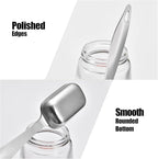 18/8 Stainless Steel Measuring Spoons: Doosu Heavy Duty Rectangular Spoon Square Teaspoon Tablespoon Scoop with Slim Long Handle in Narrow Spice Jar for Kitchen Baking Cooking (Set of 8 with Leveler)