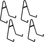 Milltown Merchants™ Metal Display Stand - Free Standing or Wall Mounted Decorative Plate Holder - Versatile Plate Hanger Stand - Black Metal Plate Stand (4 Pack, Medium)