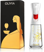 FLAIROSOL OLIVIA SIGNATURE Advanced Kitchen Oil Sprayer Technology, Fine Mist & Portion Control, Refillable Glass Olive Oil Cooking Spray Bottle for Air Fryer, Salad, BBQ, 200ml (Golden Leaves)