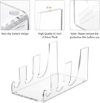 4 Pcs Acrylic 3-Tier Plate Display Stand,Clear Dinnerware Holder for China Platters Kitchen & Cabinet Organizer Rack for Tableware Display (3-Tier)